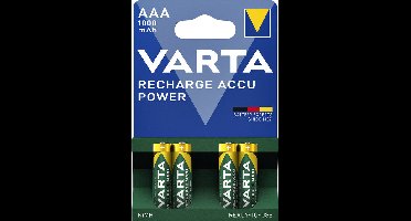 Batterij oplaadb varta aaa hr3 1000mah ready2use | 10 stuks