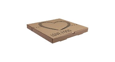 Pizzadoos | Americano Love Food | golfkarton | 32x32x3cm | americano | bruin | 150 stuks
