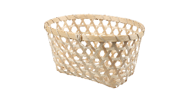Mand | bamboe | 25x19x12.5cm | ovaal | naturel | 80 stuks