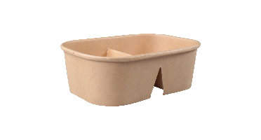 Bak | Kraftpapier + PP | 2-vaks | 700ml | kilobak | 171x118x57mm | 300 stuks