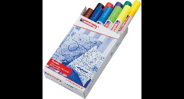 Edding textielstift 4500, set van 10 stuks in geassorteerde basiskleuren