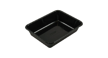 Bak | CPET | 1-vaks | menubak | 228x178x50mm | zwart | 360 stuks