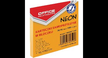 OFFICE products memoblok Neon, 76 x 76 mm, 100 vel, neonoranje