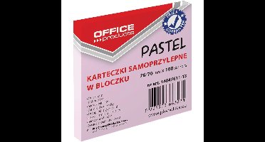 OFFICE products memoblok Pastel, 76 x 76 mm, 100 vel, pastelroze