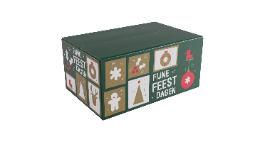 Kerstpakketdoos | Tegels | golfkarton | 31x20x14cm | Kerstmis | a | 10 stuks
