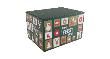 Kerstpakketdoos | Tegels | golfkarton | 39x29x23cm | Kerstmis | c | 10 stuks