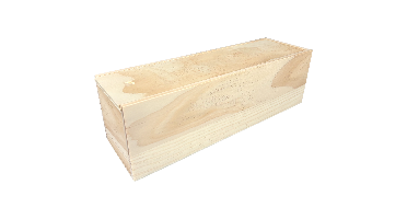 Wijnkist | 1 fles | schuifdeksel | 340x95x95mm | hout | naturel | 40 stuks