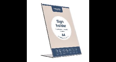 Kaarthouder europel a4 l-standaard staand acryl | 10 stuks