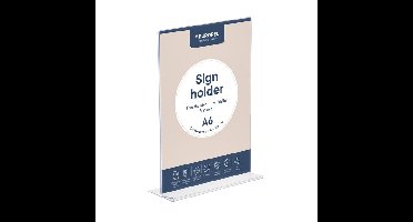 Kaarthouder europel a6 t-standaard staand acryl | 10 stuks