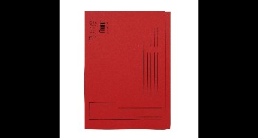 Vouwmap quantore a4 ongelijke zijde 250gr rood | 10 stuks