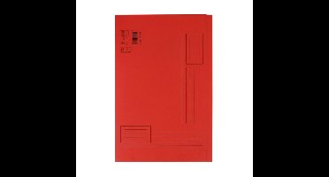 Vouwmap quantore fo ongelijke zijde 250gr rood