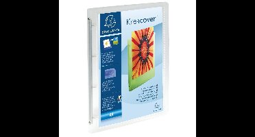 Exacompta Personaliseerbare ringmap Kreacover 4 ringen, transparant wit