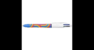 BIC Colours Lines 4-kleurenbalpen, medium, medium, blauw