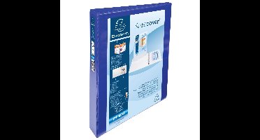 Exacompta Kreacover personaliseerbare ringmap blauw 4 ringen van 25 mm