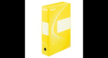 Archiefdoos esselte boxycolor 80mm 352x250mm geel | 25 stuks