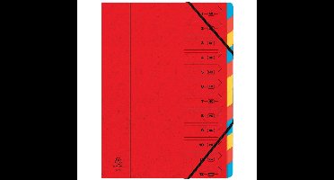 Exacompta Sorteermap 12-delig, rood
