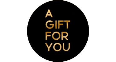 Etiket | papier | A gift for you | ∅40mm | zwart/goud | rol à 500 stuks