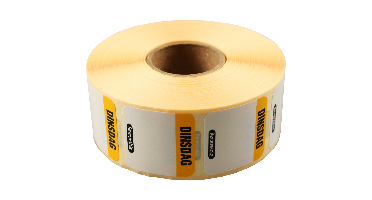 Label | Daglabel di | papier | beschrijfbaar | 25x25mm | geel | rol à 1000 stuks
