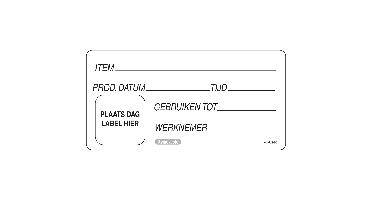 Label | papier | 100x50mm | wit | rol à 500 stuks