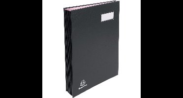 Exacompta handtekenmap voor ft 24 x 35 cm, uit karton overdekt met pvc, 20 indelingen, zwart