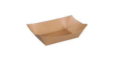 Schaal | kraftpapier + PE | rechthoekig | 135x85x50mm | bruin | 500 stuks