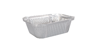 Bak | Aluminium | 250ml | opstaande rand | 122x96x34mm | zilver | 2700 stuks