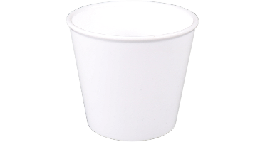 Ornamin | Beker | SAN | reusable | onbreekbaar | 250ml | wit | 10 stuks