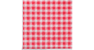 Servet | 1/4 vouw | 1-laags | 32x33cm | papier | rood/wit | 3200 stuks
