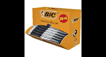 Balpen bic atlantis classic grip clic m zwart