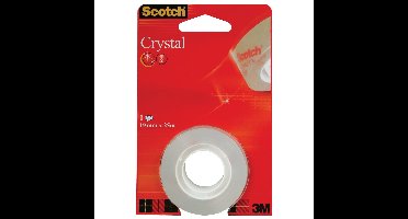 Scotch Plakband Crystal ft 19 mm x 25 m, blister met 1 rolletje