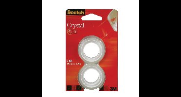Scotch Plakband Crystal ft 19 mm x 7,5 m, blister met 2 rolletjes