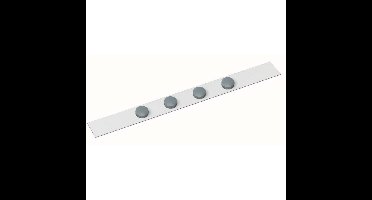 MAUL metaalstrip Standaard lijst zelfklevend 100X5cm incl. 4 magneten, wit