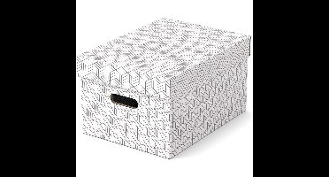 Esselte Home opbergdoos, ft 26,5 x 36,5 x 20,5 cm, wit, pak van 3 stuks