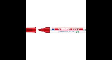 Viltstift edding 3300 schuin 1-5mm rood | 10 stuks
