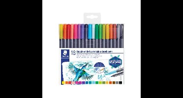 Brushpen staedtler 3001 marsgr duo 0.5-6mm ass