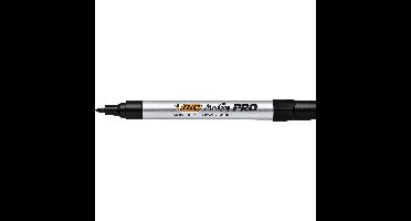 Viltstift bic pro rond m zwart | 12 stuks