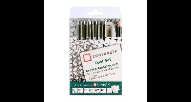 Tekenset sakura zentangle set 12 delen assorti | 5 stuks