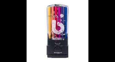 Fineliner bruynzeel teens etui 12 kleuren