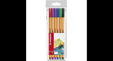 Fineliner stabilo point 88/6 f ass 6st | 10 stuks