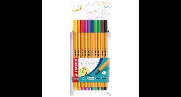Fineliner stabilo point 88/10 f ass 10st | 10 stuks
