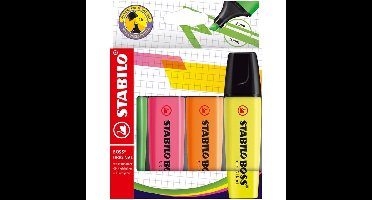 Markeerstift stabilo boss 70/4 assorti 4st | 5 stuks