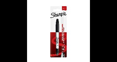 Viltstift sharpie twin tip uf en f zwart