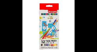 Kleurpotlood bruynzeel kids twin point 12 kleuren | 6 stuks