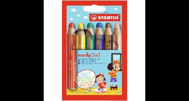 Kleurpotlood stabilo 880 woody 3 in 1 6st assorti | 5 stuks