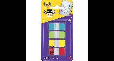 Post-it index Strong, ft 15,8 x 38,1 mm, blister met 4 kleuren, 10 tabs per kleur