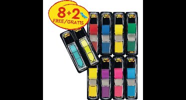 Post-It index, pak van 10 stuks (8 + 2 GRATIS)