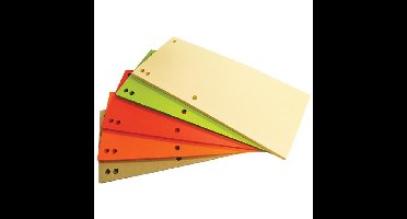 OFFICE products verdeelstroken, 235 x 105 mm, pak van 100 stuks, geassorteerde kleuren