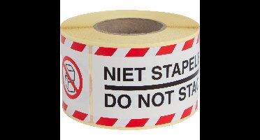Rillprint etiketten Niet stapelen, ft 46 x 125 mm, rol van 250 stuks