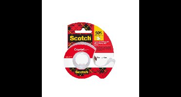 Plakband scotch crystal 600 19mmx25m tr + handdisp