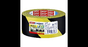 Waarschuwingstape tesa 66mx50mm geel zwart